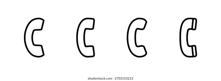 ícone de chamada ilustração vetorial. sinal de telefone e símbolo. ícone de telefone. entre em contato conosco 