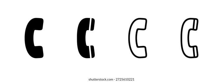 Vektorgrafik des Aufrufsymbols. Telefonzeichen und -symbol. Telefonsymbol. Kontakt 