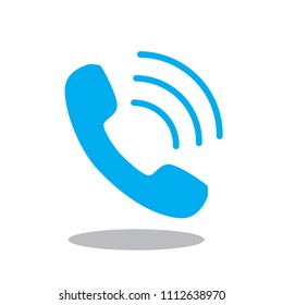 Call icon vector isolated on white background. Trendy call icon in flat style. Template for app, ui and logo. Icon call for your web site. Modern call icon, EPS 10