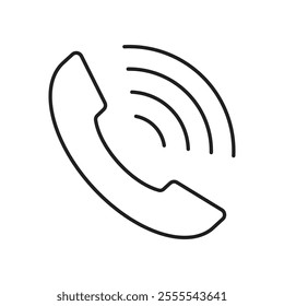 Call icon vector isolated on white background.