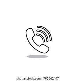 Call icon vector isolated on white background. Trendy call icon in flat style.Template for app, ui and logo. Icon call for your web site. Modern call icon, EPS 10