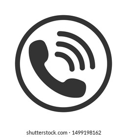 Call icon vector. Noisy phone Flat calling symbol Isolated on white background.