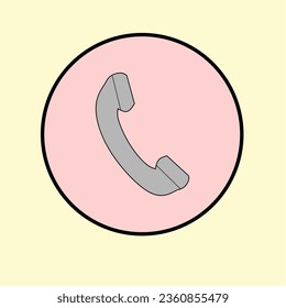 Vector de icono de llamada. Teléfono ruidoso Símbolo de llamada plano Aislado