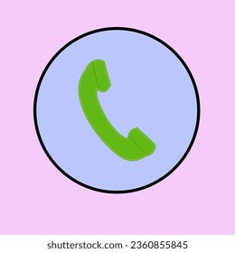 Call icon vector. Noisy phone Flat calling symbol Isolated