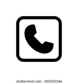Vector de icono de llamada en fondo blanco