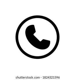 Vector de icono de llamada en fondo blanco