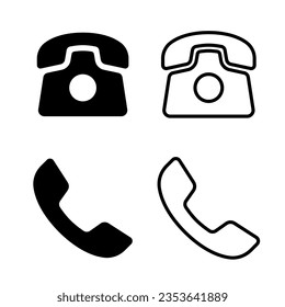 Rufen Sie Symbolvektorgrafik auf. Telefonsymbol-Vektorgrafik