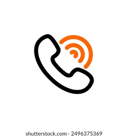 Call icon vector. Phone icon. Contact icon. Cell phone