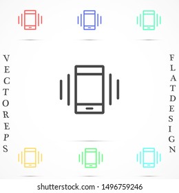 Call icon vector. Phone icon vector. mobile phone. telephone icon/Phone icon in trendy flat style isolated on grey background. Handset icon with waves. Telephone symbol for your web site design
