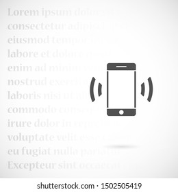 Call icon vector. Phone icon vector. mobile phone. telephone icon/Phone icon in trendy flat style isolated on grey background. Handset icon with waves. Telephone symbol for your web site design