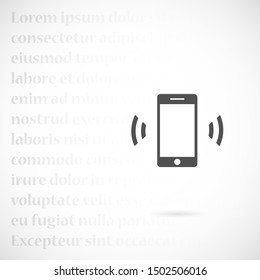 Call icon vector. Phone icon vector. mobile phone. telephone icon/Phone icon in trendy flat style isolated on grey background. Handset icon with waves. Telephone symbol for your web site design