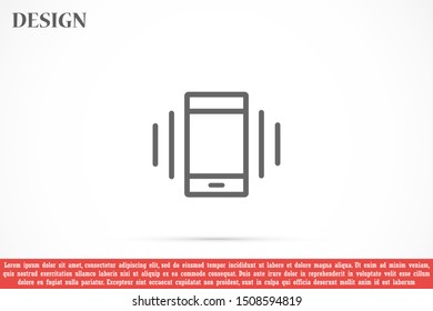 Call icon vector. Phone icon vector. mobile phone. telephone icon/Phone icon in trendy flat style isolated on grey background. Handset icon with waves. Telephone symbol for your web site design