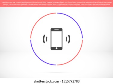 Call icon vector. Phone icon vector. mobile phone. telephone icon/Phone icon in trendy flat style isolated on grey background. Handset icon with waves. Telephone symbol for your web site design