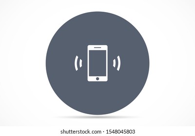 Call icon vector. Phone icon vector. mobile phone. telephone icon/Phone icon in trendy flat style isolated on grey background. Handset icon with waves. Telephone symbol for your web site design