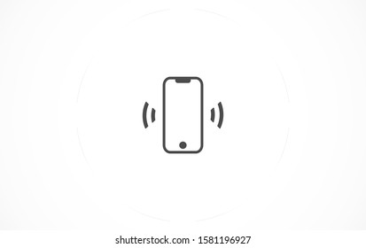 Call icon vector. Phone icon vector. mobile phone. telephone icon/Phone icon in trendy flat style isolated on grey background. Handset icon with waves. Telephone symbol for your web site design