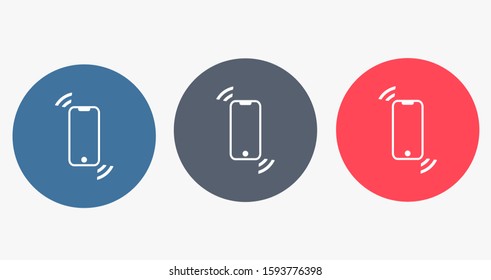 Call icon vector. Phone icon vector. mobile phone. telephone icon/Phone icon in trendy flat style isolated on grey background. Handset icon with waves. Telephone symbol for your web site design