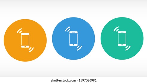 Call icon vector. Phone icon vector. mobile phone. telephone icon/Phone icon in trendy flat style isolated on grey background. Handset icon with waves. Telephone symbol for your web site design