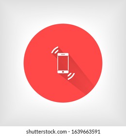 Call icon vector. Phone icon vector. mobile phone. telephone icon/Phone icon in trendy flat style isolated on grey background. Handset icon with waves. Telephone symbol for your web site design