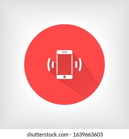 Call icon vector. Phone icon vector. mobile phone. telephone icon/Phone icon in trendy flat style isolated on grey background. Handset icon with waves. Telephone symbol for your web site design