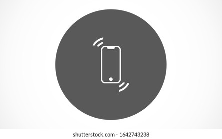 Call icon vector. Phone icon vector. mobile phone. telephone icon/Phone icon in trendy flat style isolated on grey background. Handset icon with waves. Telephone symbol for your web site design