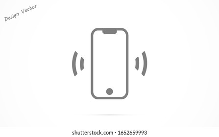 Call icon vector. Phone icon vector. mobile phone. telephone icon/Phone icon in trendy flat style isolated on grey background. Handset icon with waves. Telephone symbol for your web site design