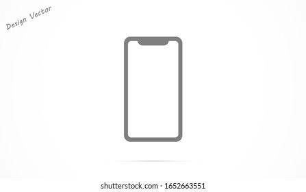  Vector de icono de llamada.Vector de icono de teléfono. teléfono móvil. icono de teléfono/Icono de teléfono en estilo plano moderno aislado en fondo gris. Icono de dispositivo con ondas. Símbolo telefónico para el diseño de su sitio web
