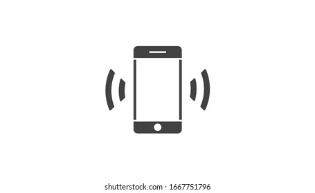 Vector de icono de llamada. Vector de icono de teléfono. teléfono móvil. icono telefónico/Icono de teléfono en estilo plano moderno aislado en el fondo. Icono de dispositivo con ondas. Símbolo telefónico para el diseño de su sitio web