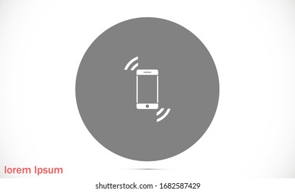 Call icon vector. Phone icon vector. mobile phone. telephone icon/Phone icon in trendy flat style isolated on grey background. Handset icon with waves. Telephone symbol for your web site design