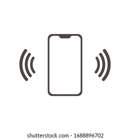 Call icon vector. Phone vector. mobile phone. telephone  Phone in trendy flat style isolated on white background. icon with waves. Telephone symbol for your web site design