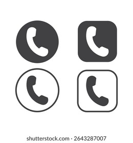 Call icon vector, Phone icon set, Call icon collection, Flat icon