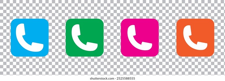 Vektor-Set für Aufrufsymbole. Telefonsymbol, Vektor . Anrufsymbol, Anrufsymbol, Vektorgrafik.