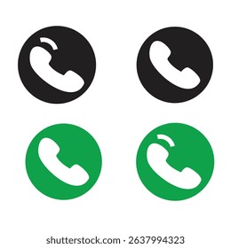 CALL icon vector set. Call icon vector. telephone icon