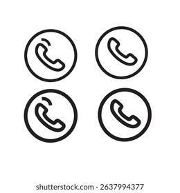 CALL icon vector set. Call icon vector. telephone icon
