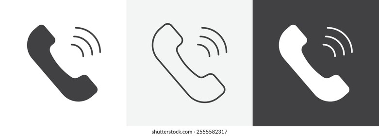 Call icon vector set for ui designs