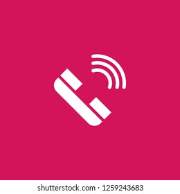 call icon vector. call sign on pink background. call icon for web and app