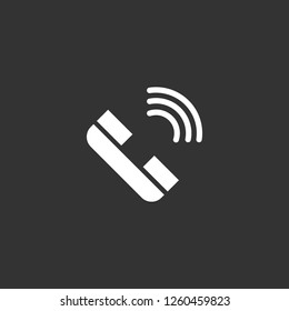call icon vector. call sign on black background. call icon for web and app