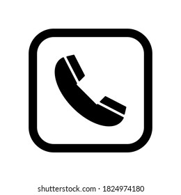 Call icon vector, symbol isolated on white background