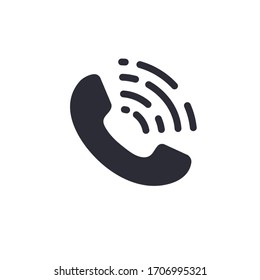 Vector de icono de llamada. Teléfono vector ruidoso Símbolo de la línea directa del centro de llamadas. aislar sobre fondo blanco.