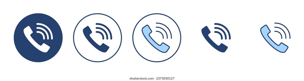 Rufen Sie Symbolvektorgrafik auf. Telefonzeichen und -zeichen. Telefonsymbol. Kontakt 