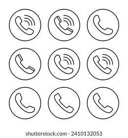 Call icon vector. telephone sign and symbol. phone icon. contact us 