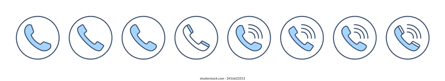 Vector de icono de llamada. símbolo y signo de teléfono. icono de teléfono. contáctanos 