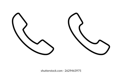 Vector del icono de la llamada. señal y símbolo del teléfono. icono del teléfono. contáctenos 