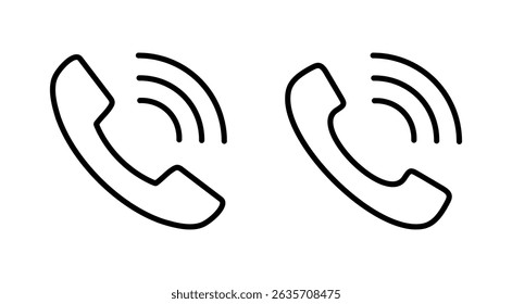 Ícone de chamada vetor. sinal de telefone e símbolo. ícone de telefone. entre em contato conosco 