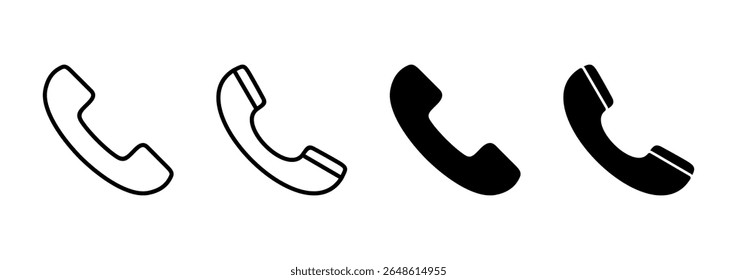 Vector del icono de la llamada. señal y símbolo del teléfono. icono del teléfono. contáctenos 