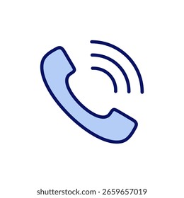 Vector del icono de la llamada. señal y símbolo del teléfono. icono del teléfono. contáctenos 