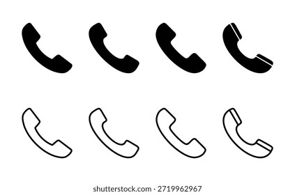Vector del icono de la llamada. señal y símbolo del teléfono. icono del teléfono. contáctenos 