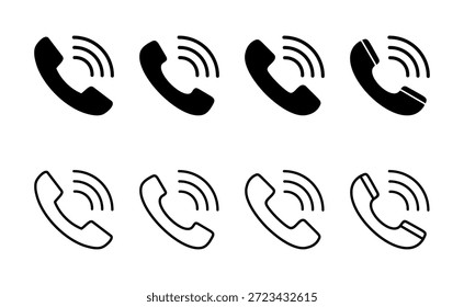Symbolvektor aufrufen. Telefonzeichen und -symbol. Telefonsymbol. Kontakt 