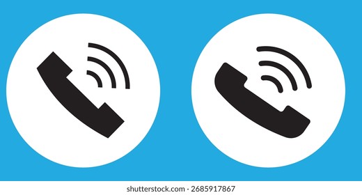 Call icon vector for web and mobile app. telephone sign and symbol. phone icon. contact us. Telephone call Icon vector Illustration. Communication sign.