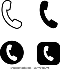 Icono de llamada, Vector de teléfono y conjunto, Icono de llamada móvil, Icono de llamada telefónica, Icono de teléfono, Vector, Icono de negocios
