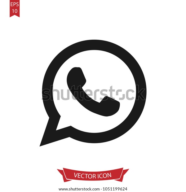Call Icon Whats App Line Vectortelephone Stock Vector Royalty Free